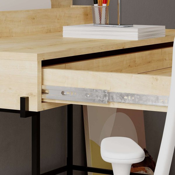 Leila kirjoituspöytä 108x60 cm - Tammi/valkoinen Leila kirjoituspöytä 108x60 cm - Tammi/valkoinen