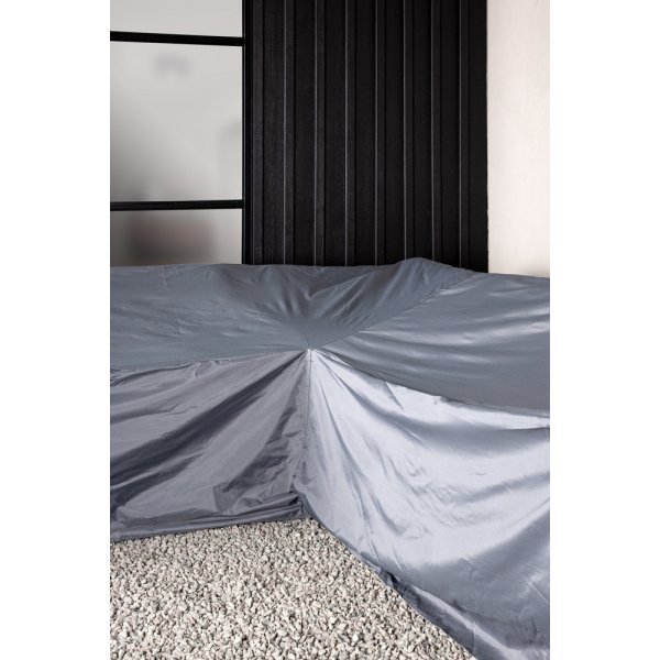 Klas kalustepllinen kulmasohville 254/254 x 90 cm - Harmaa