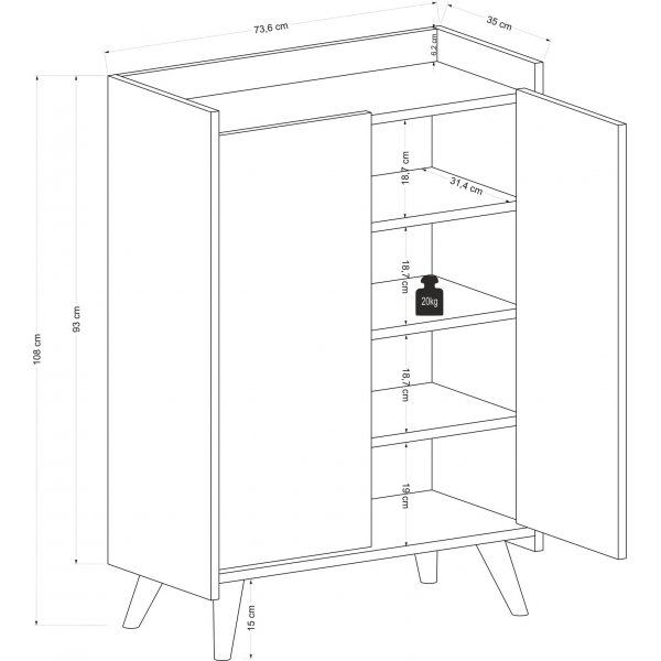 Ruby kenk�kaappi - antrasiitti/tammi