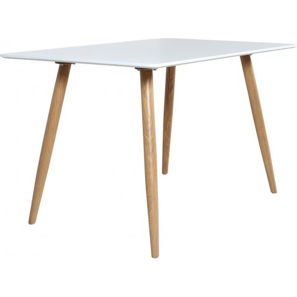 Paradis ruokapyt 120x80 cm - Valkoinen/tammi