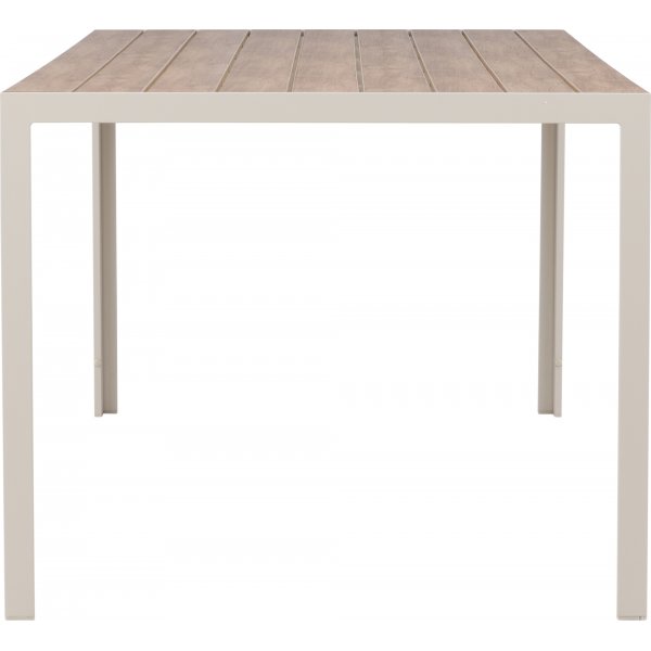 Ruokailuryhmä; 6 tuolia ja ruokapöytä 205 x 90 cm beige - Copacabana Ruokailuryhmä; 6 tuolia ja ruokapöytä 205 x 90 cm beige - Copacabana