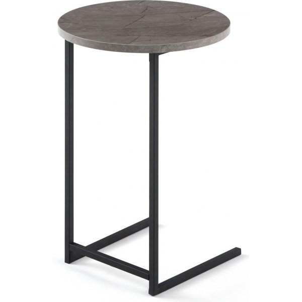 Mitazor-sivupyt 38 cm - Harmaa marmori/musta
