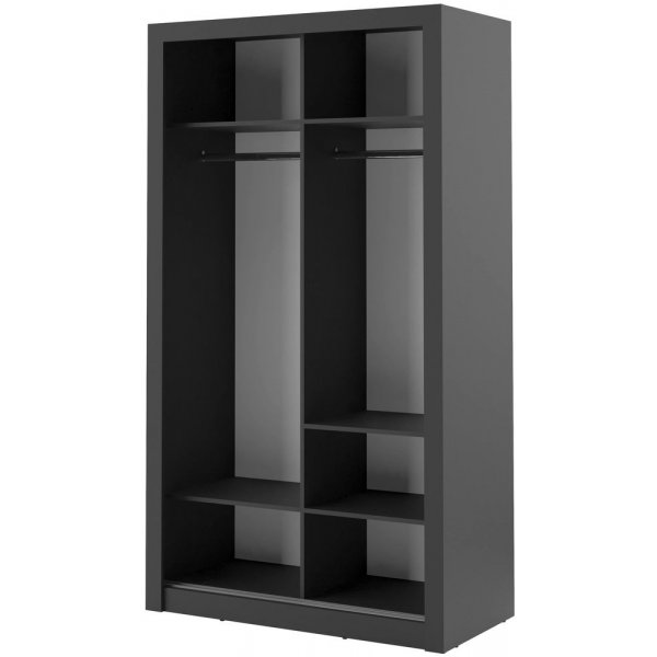 Mervyn-vaatekaappi 120 - Musta