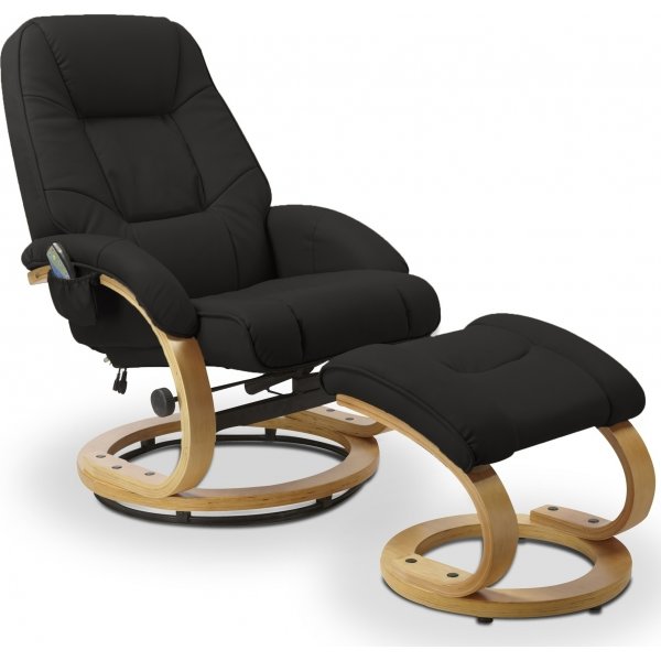 Lanzer hierontatuoli rahilla - Musta (PU)