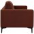 Aspen 3-istuttava sohva - Ruosteenpunainen chenille