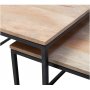 Melissa-pyt 75x75 | 65x65 cm - Puu/musta