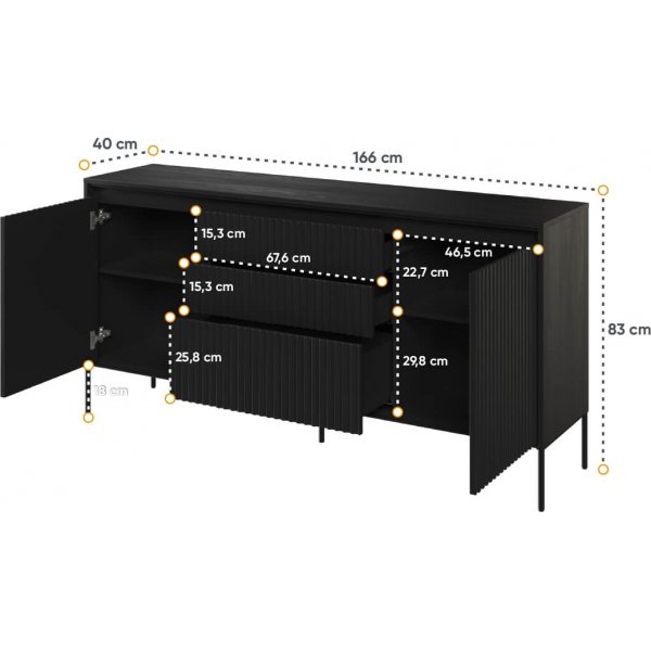 Trend senkki L166 cm - musta Trend senkki L166 cm - musta