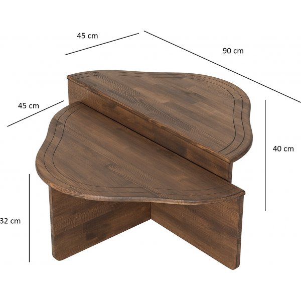 Altopiano sohvapöytä 90 x 45 cm - Pähkinä Altopiano sohvapöytä 90 x 45 cm - Pähkinä