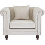 Nojatuoli Churchill Chesterfield - Beige Sametti