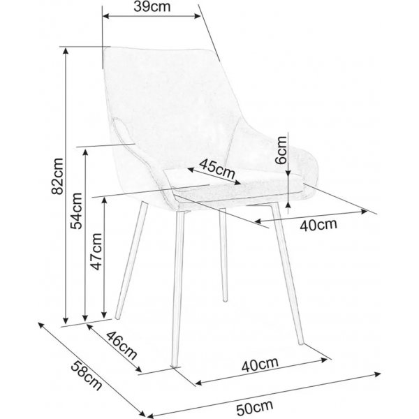Albi ruokap�yd�n tuoli - Vaaleanpunainen sametti