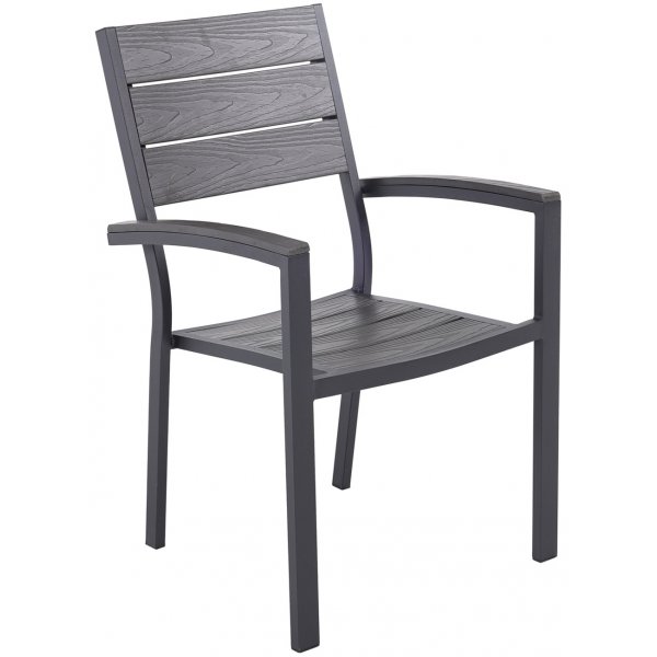 Ruokailuryhm 4 tuolilla ja ruokapydll 150 x 90 cm musta/harmaa - Las Vegas