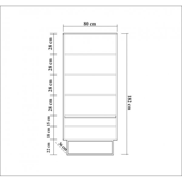 Phkinpuun kirjahylly - Reale