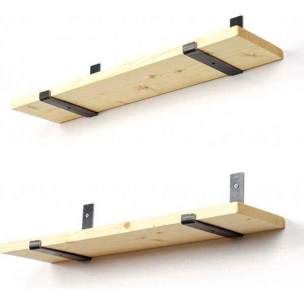 Lamba seinähylly 8 - Musta/tammi Lamba seinähylly 8 - Musta/tammi