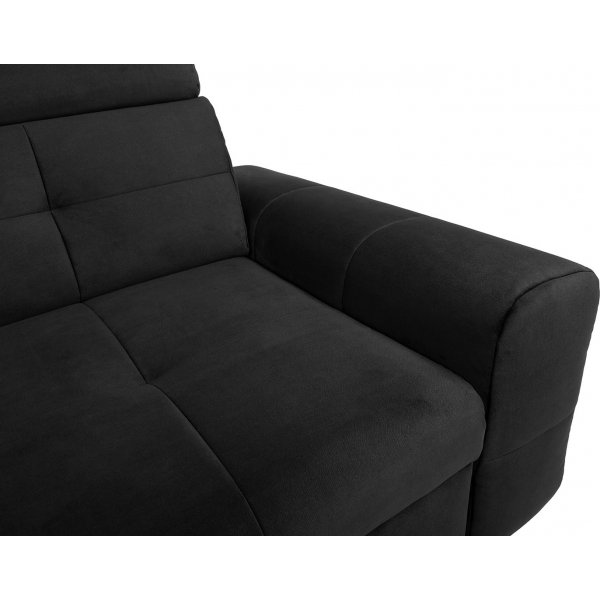 Matras kulmasohva, avoin p�� vasen - musta