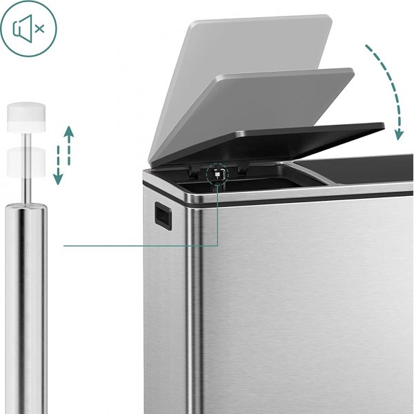 Daloa roskakori 60 l - hopea Daloa roskakori 60 l - hopea