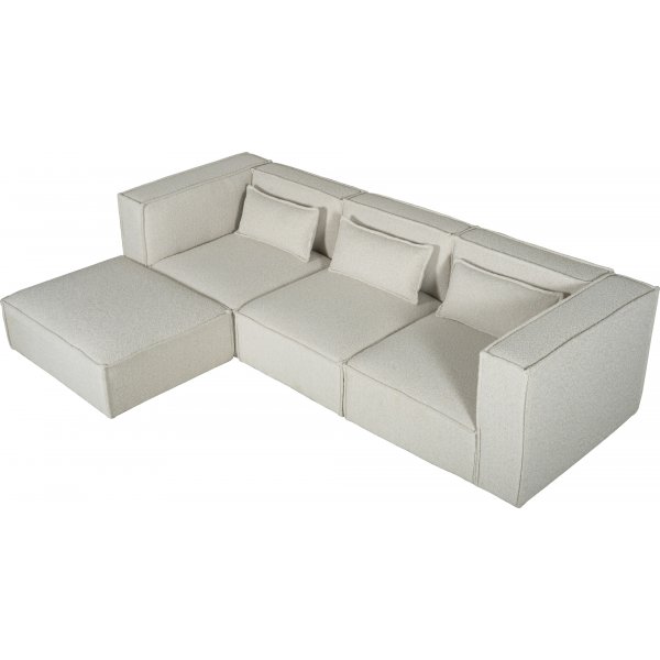 Nees modulaarinen bouclé-sohva - 3-istuttava bouclé-sohva Nees modulaarinen bouclé-sohva - 3-istuttava bouclé-sohva