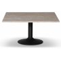 Paus-sohvapyt - Musta trumpettijalka / Light Travertine 90x90 cm