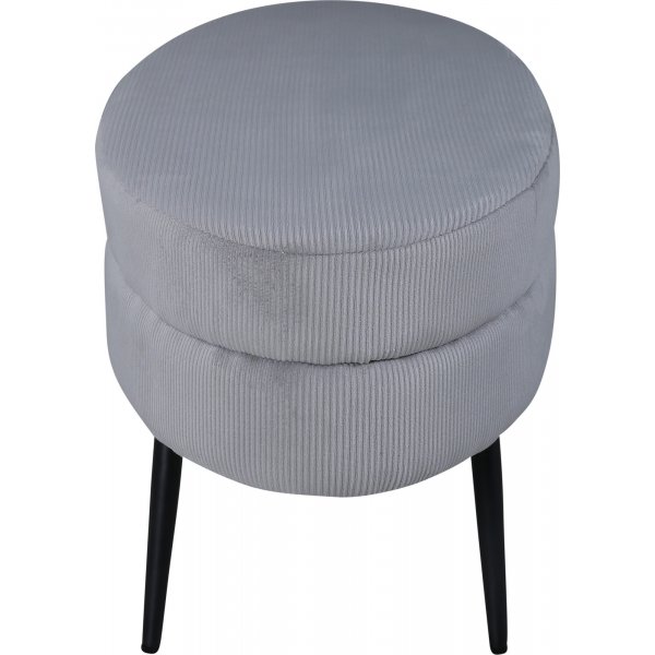 Rino pouf - harmaa vakosametti Rino pouf - harmaa vakosametti