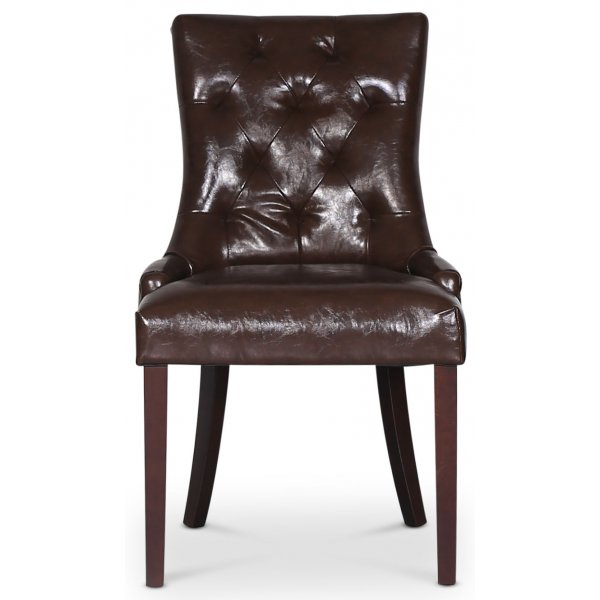 Marie-tuoli ruskeaa vintage-PU:ta