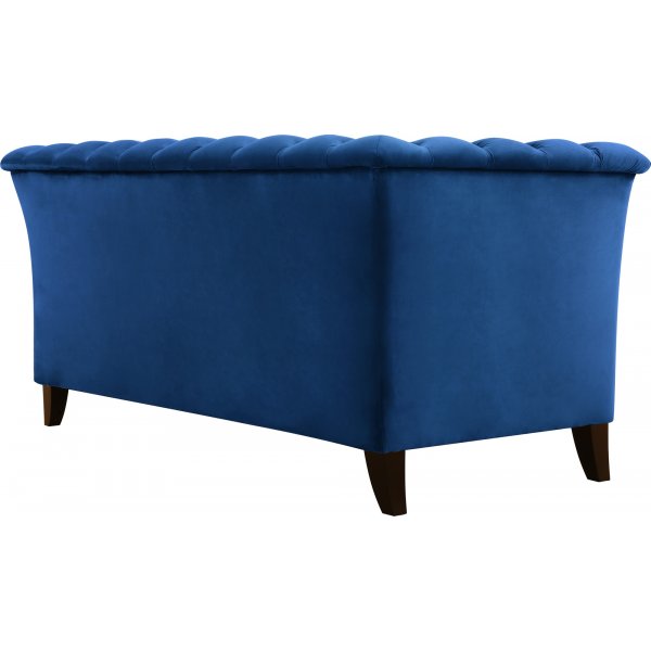 Kahden istuttava sohva Milton Chesterfield - Tummansininen sametti Kahden istuttava sohva Milton Chesterfield - Tummansininen sametti