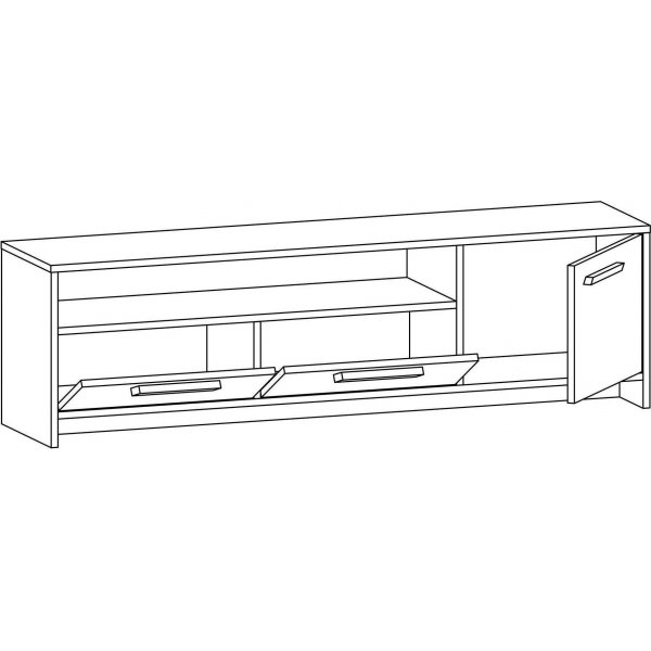 Tyson mediapenkki - tammi/antrasiitti Tyson mediapenkki - tammi/antrasiitti