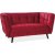Renae 2-istuttava sohva Wienin punaista samettia