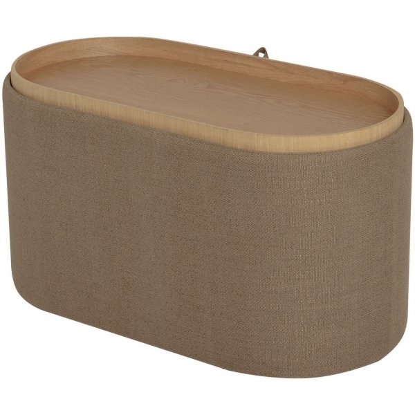 Maiko puff soikea - ruskea