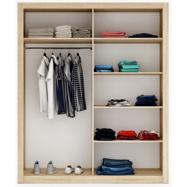 Einar-vaatekaappi - Sonoma-tammi