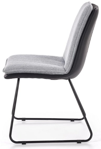 Veronika ruokapöydän tuoli - Vaaleanharmaa/musta (kangas/PU) Veronika ruokapöydän tuoli - Vaaleanharmaa/musta (kangas/PU)