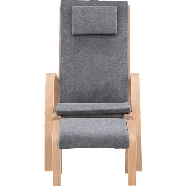 Grötö lepotuoli - Tummanharmaa/valkittu Grötö lepotuoli - Tummanharmaa/valkittu