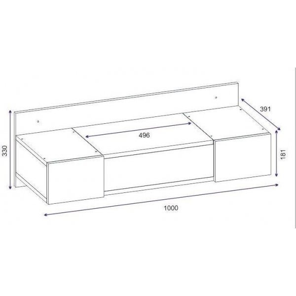 Zakkum peilipöytä 100 x 39 cm - Antrasiitti Zakkum peilipöytä 100 x 39 cm - Antrasiitti