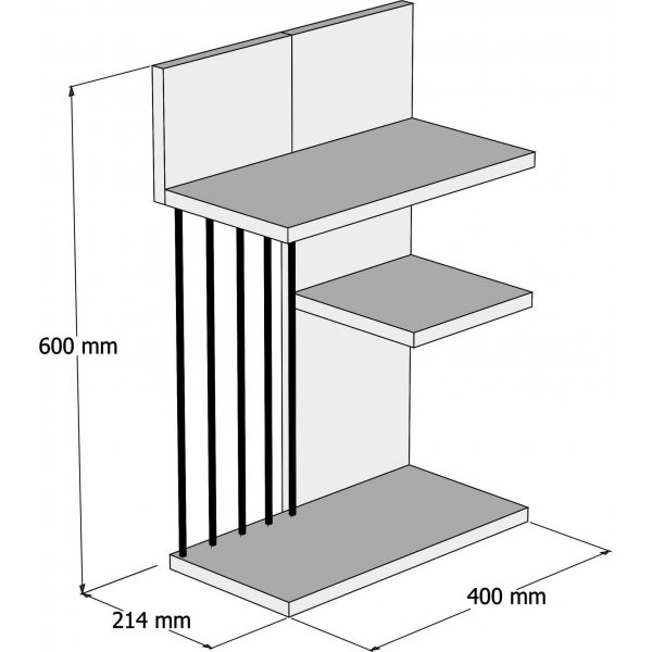 Nezma seinähylly - Safiiri/antrasiitti Nezma seinähylly - Safiiri/antrasiitti