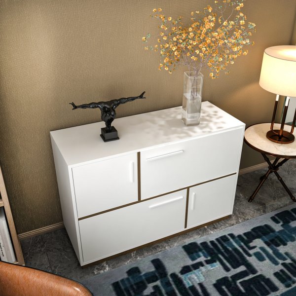 Mares-kaappi - Valkoinen/pähkinä Mares-kaappi - Valkoinen/pähkinä