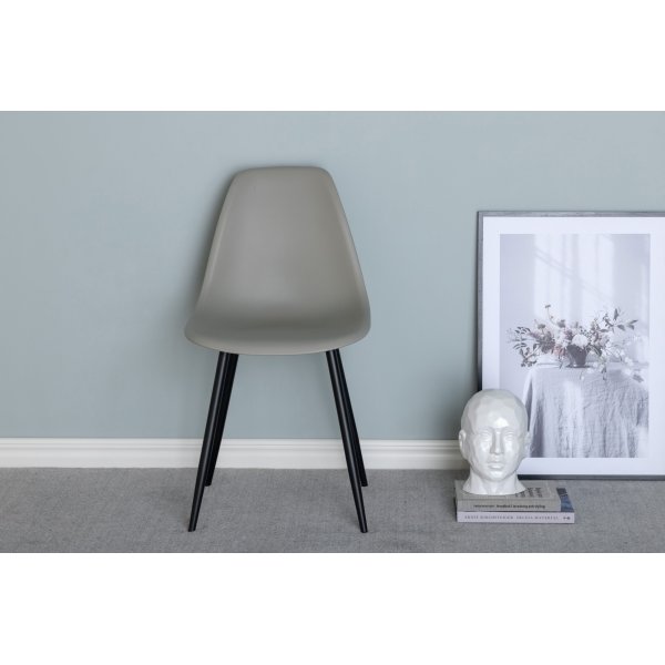 Bridge-ruokailutuoli - Harmaa muovia