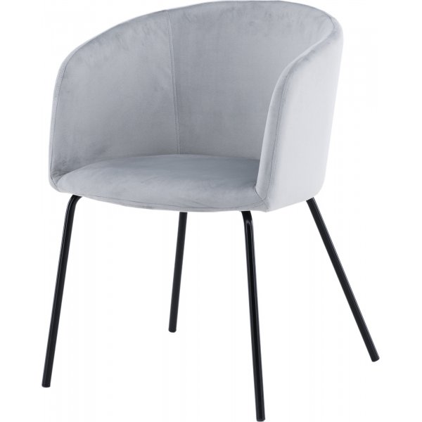 Tuoli vaaleanharmaata samettia Tuoli vaaleanharmaata samettia