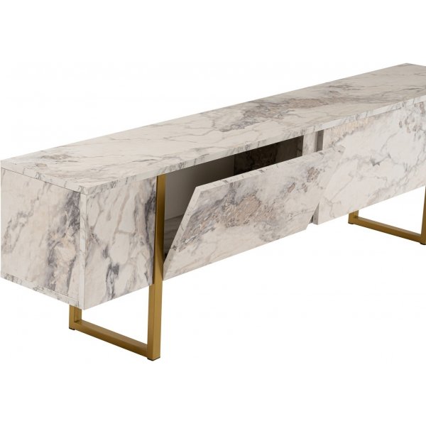 Serenity TV-taso - Valkoinen marmori/kulta Serenity TV-taso - Valkoinen marmori/kulta