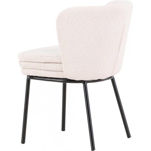 Agnes ruokatuoli - Valkoinen boucle