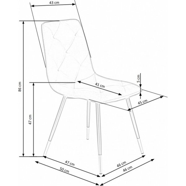 Cadeira ruokapöydän tuoli 438 - keltainen Cadeira ruokapöydän tuoli 438 - keltainen