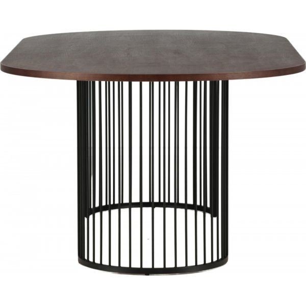 Hamneskär ruokapöytä 220 x 110 cm - Musta/pähkinä Hamneskär ruokapöytä 220 x 110 cm - Musta/pähkinä