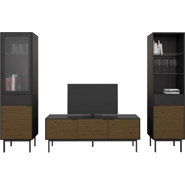 Soma-vitriinikaappi - Musta/espresso Soma-vitriinikaappi - Musta/espresso