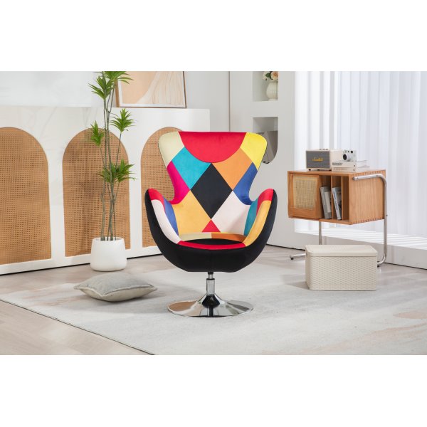 Lucille nojatuoli - Multi / kromi + Huonekalujen tekstiilien puhdistus