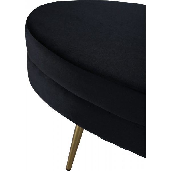 Rino pouf - Musta sametti Rino pouf - Musta sametti