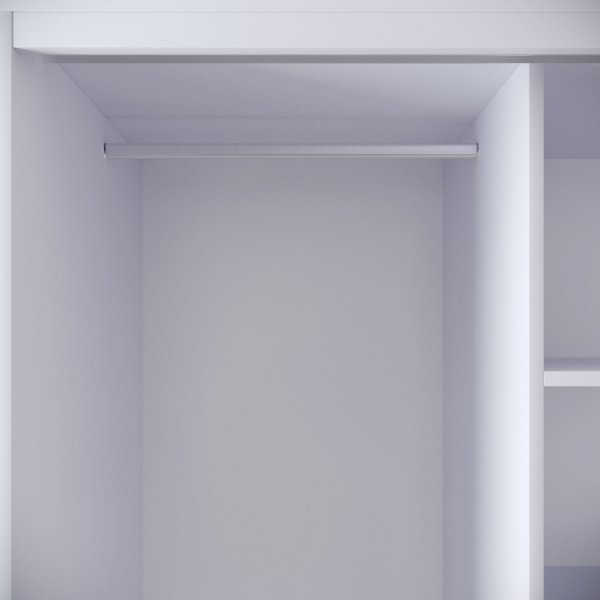 Martin vaatekaappi 126 cm - Valkoinen