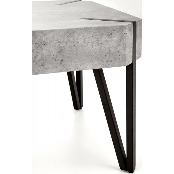 Marlene-sohvapöytä - Musta/betonikuviointi Marlene-sohvapöytä - Musta/betonikuviointi
