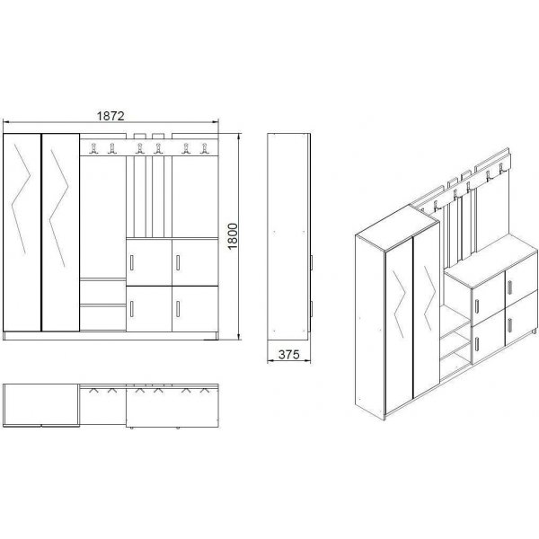 Gibson aulakalusteet - Valkoinen Gibson aulakalusteet - Valkoinen