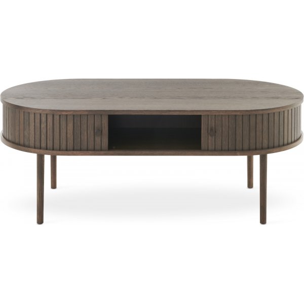 Liukuva sohvapyt 120 x 60 cm - Ruskeaksi lakattu tammi