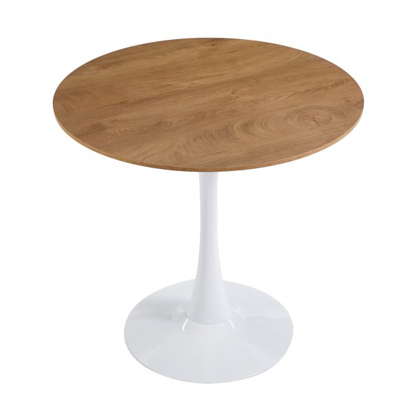 Astrid pyöreä ruokapöytä Ø80 cm - Tammi / Valkoinen Astrid pyöreä ruokapöytä Ø80 cm - Tammi / Valkoinen