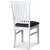 Fårö valkoinen tuoli, jossa resori ja harmaa kangasistuin + Huonekalujen jalat