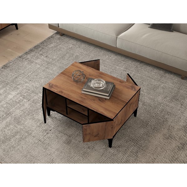 Cide sohvapöytä 90 x 60 cm - Mänty/musta Cide sohvapöytä 90 x 60 cm - Mänty/musta