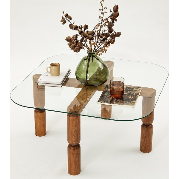 Kei sohvapöytä 80 x 80 cm - Pähkinä Kei sohvapöytä 80 x 80 cm - Pähkinä